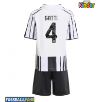 Juventus Federico Gatti #4 Heimtrikotsatz Kinder 2025-26 Kurzarm (+ Kurze Hosen)